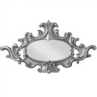 Oval Scroll Frame — Antique Silver finish