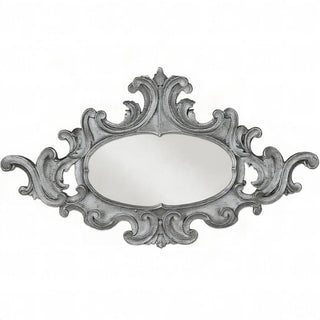 Oval Scroll Frame — Old Stone finish