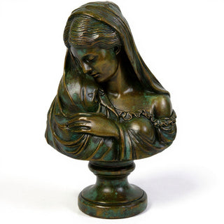 Madonna by Marwall Wall Plaque - 15.5-inch — Green Bronze finish