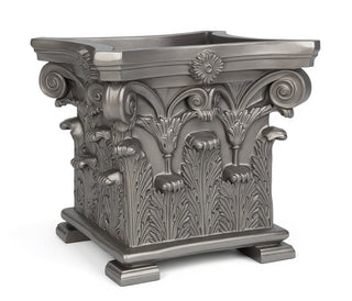 Corinthian Planter with Feet - 17-inch — Aged Silver finish