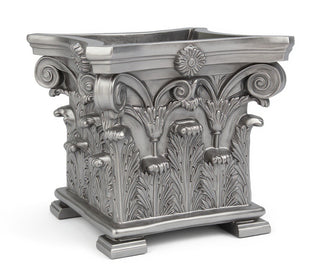 Corinthian Planter with Feet - 17-inch — Antique Silver finish