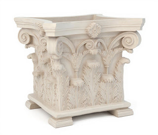 Corinthian Planter with Feet - 17-inch — Antique White finish