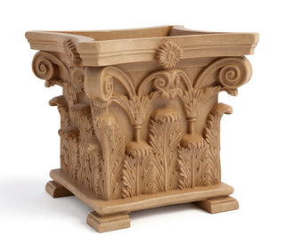 Corinthian Planter with Feet - 17-inch — Gothic Stone finish