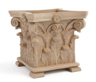 Corinthian Planter with Feet - 17-inch — Museum Terracotta finish