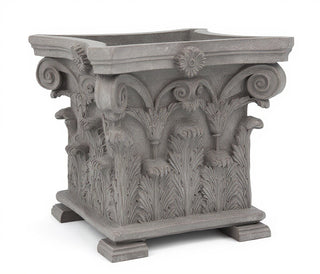 Corinthian Planter with Feet - 17-inch — Old Stone finish