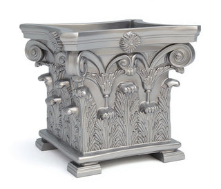 Corinthian Planter with Feet - 17-inch — Silver finish