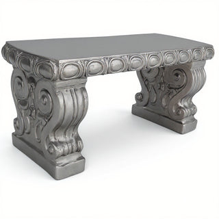 Metro Bench — Aged Silver finish