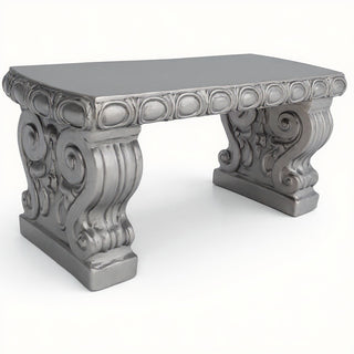 Metro Bench — Antique Silver finish
