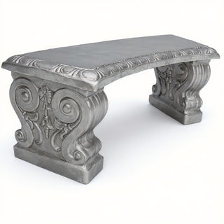 Curved Short Bench — Aged Silver finish