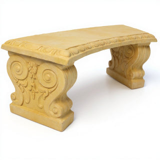 Curved Short Bench — Dusted Sand finish