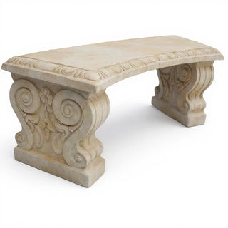 Curved Short Bench — Museum Terracotta finish