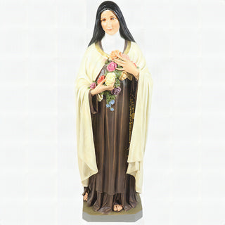 Saint Therese with Roses 60-inch Statue - 60-inch - Realistic Color - Hand-Painted