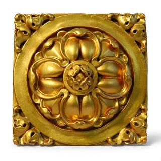 Clover Detail Architectural Element - 18-inch — Deep Gold finish