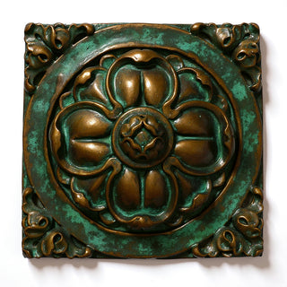 Clover Detail Architectural Element - 18-inch — Green Bronze finish