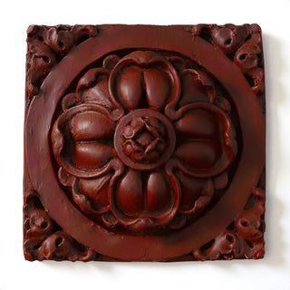Clover Detail Architectural Element - 18-inch — Rust finish