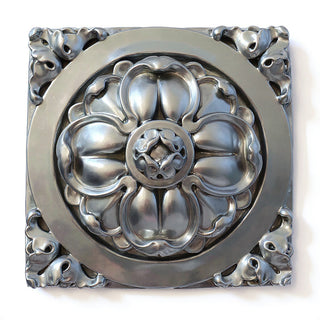 Clover Detail Architectural Element - 18-inch — Silver finish