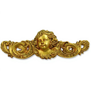 Angelic Scroll Wall Plaque — Deep Gold finish