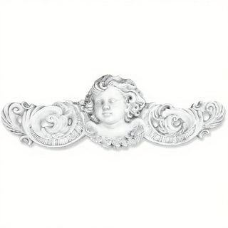 Angelic Scroll Wall Plaque — Flat White finish
