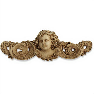 Angelic Scroll Wall Plaque — Gothic Stone finish