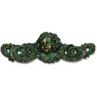 Angelic Scroll Wall Plaque — Green Bronze finish