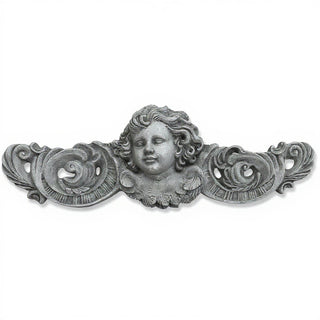 Angelic Scroll Wall Plaque — Old Stone finish