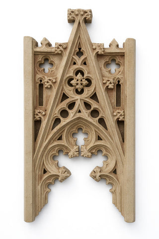 A-Frame Tracery Wall Panel - 46-inch — Gothic Stone finish
