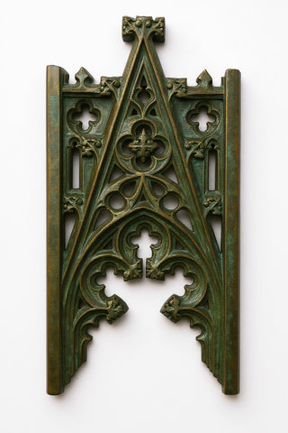 A-Frame Tracery Wall Panel - 46-inch — Green Bronze finish