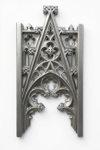 A-Frame Tracery Wall Panel - 46-inch — Silver finish