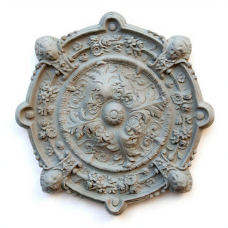 Intorno Medallion Wall Plaque - 35-inch — Limestone finish
