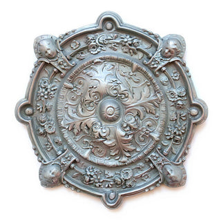 Intorno Medallion Wall Plaque - 35-inch — Silver finish