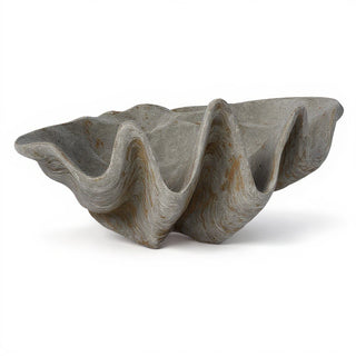 Clam Shell Planter — Antique Stone finish