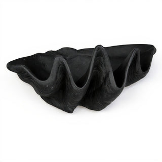 Clam Shell Planter — Dusted Black finish
