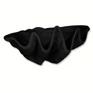 Clam Shell Planter — Flat Black finish