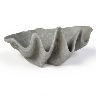 Clam Shell Planter — Limestone finish