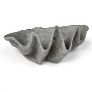 Clam Shell Planter — Old Stone finish