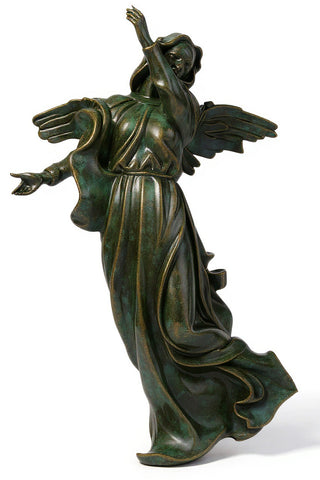 Winged Hanging Angel Statue - 20-inch