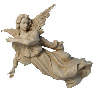 Winged Hanging Angel Wall Angel - 17-inch — Museum Terracotta finish