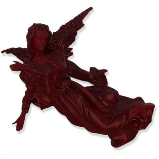 Winged Hanging Angel Wall Angel - 17-inch — Rust finish