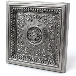 Coffered Ceiling Tile Wall Panel - 24-inch — Antique Silver finish