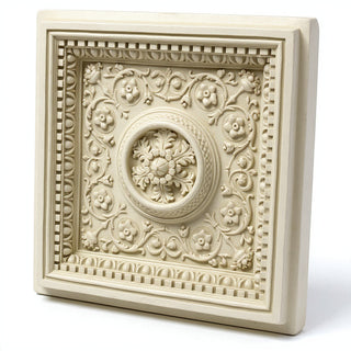 Coffered Ceiling Tile Wall Panel - 24-inch — Antique White finish