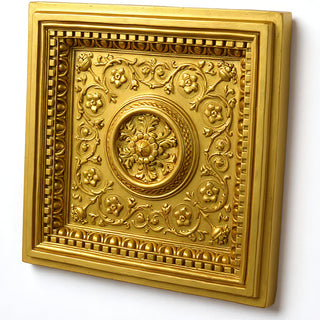 Coffered Ceiling Tile Wall Panel - 24-inch — Deep Gold finish