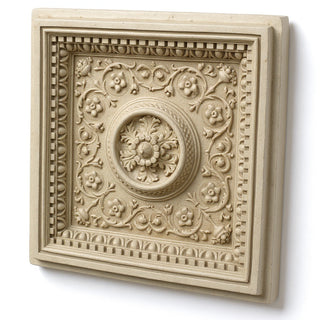 Coffered Ceiling Tile Wall Panel - 24-inch — Museum Terracotta finish