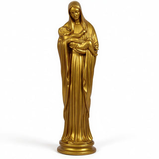 Madonna and Child Statue - 21-inch — Antique Gold finish