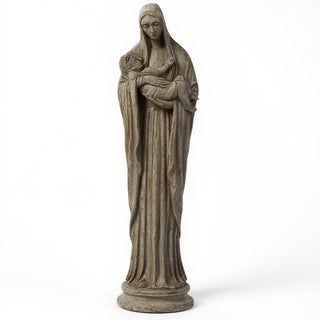 Madonna and Child Statue - 21-inch — Antique Stone finish