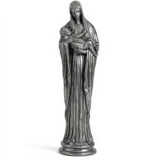 Madonna and Child Statue - 21-inch — Antique Silver finish