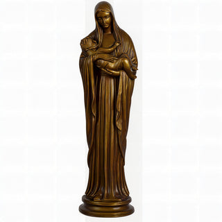 Madonna and Child Statue - 21-inch — Bronze finish