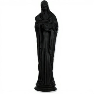 Madonna and Child Statue - 21-inch — Flat Black finish
