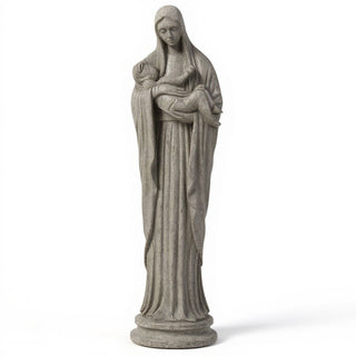 Madonna and Child Statue - 21-inch — Limestone finish