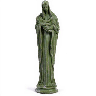 Madonna and Child Statue - 21-inch — Mossy Green finish