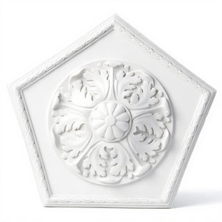 Penta Medallion Wall Medallion - 18-inch — Flat White finish